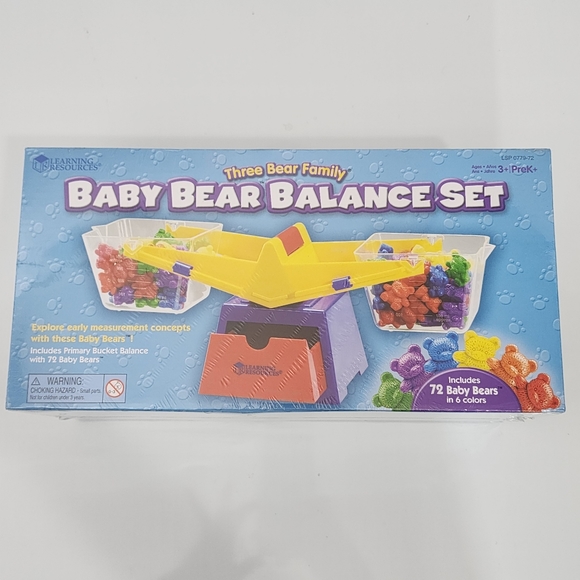 72 Bears Learning Resources Three Bear Family Baby Bear Balance Set PreK - Picture 1 of 5